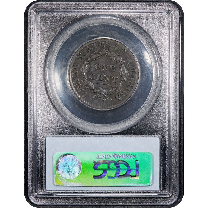 1814 Classic Head Large Cent (1c) Plain 4 S-295 Reverse Slab Image