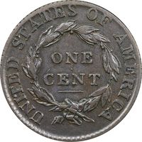 1814 Classic Head Large Cent (1c) Plain 4 S-295 Reverse Image
