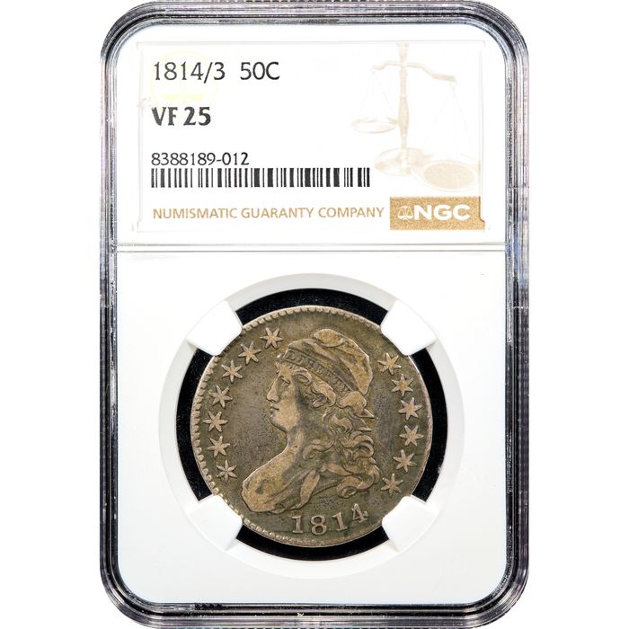 1814/3 Capped Bust Half Dollar (50c) Obverse Slab Image