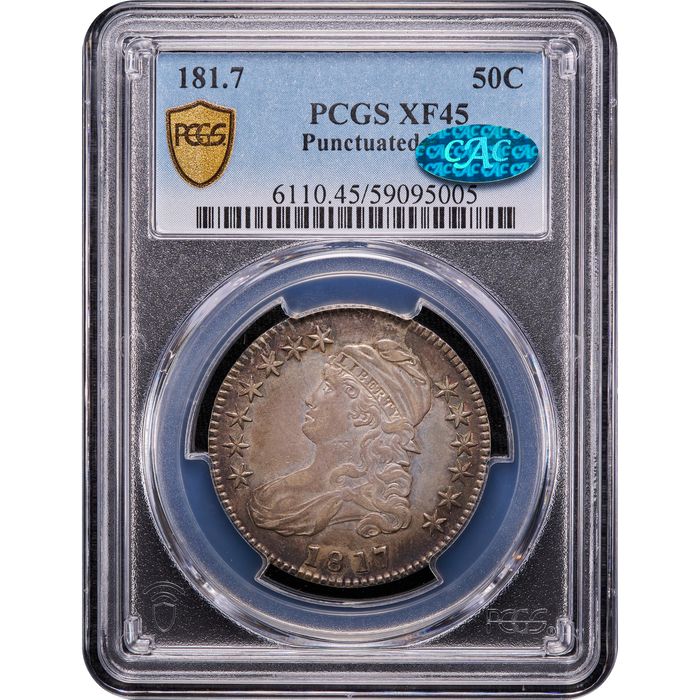 1817 Capped Bust Half Dollar (50c) 181.7 Punctuated Date Obverse Image