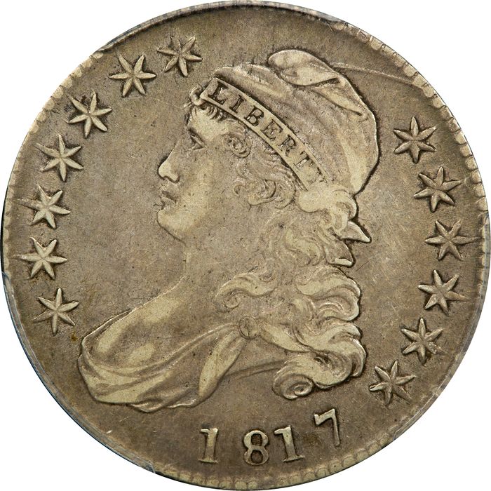 1817 Capped Bust Half Dollar (50c) O-106a Single Leaf  Obverse Image