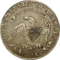 1817 Capped Bust Half Dollar (50c) O-106a Single Leaf  Reverse Image