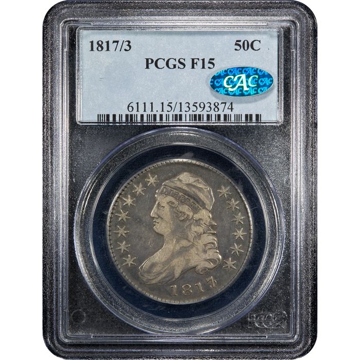 1817/3 Capped Bust Half Dollar (50c) Obverse Slab Image