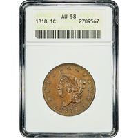 1818 Coronet Large Cent (1c) Obverse Image