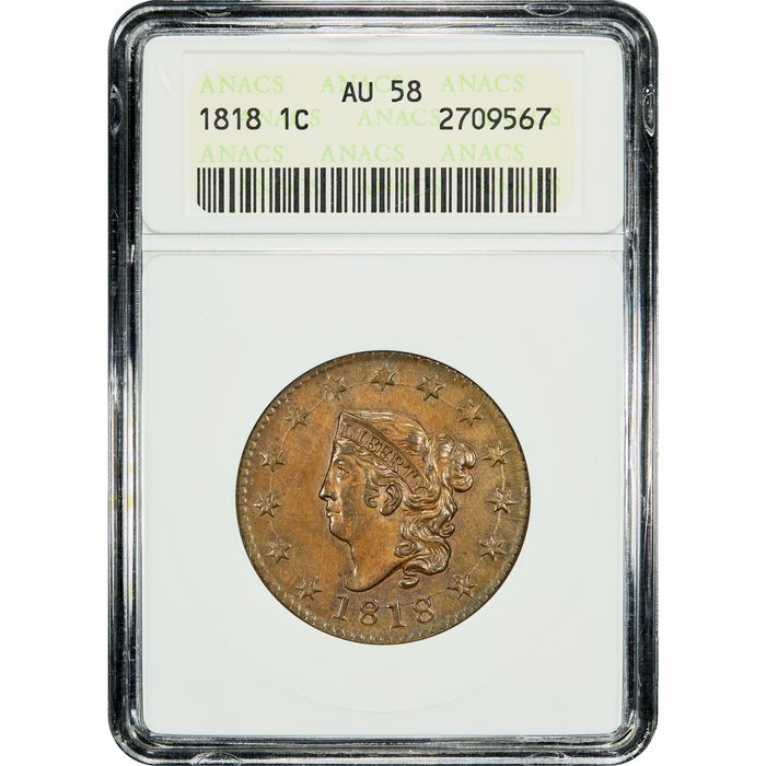 1818 Coronet Large Cent (1c) Obverse Image