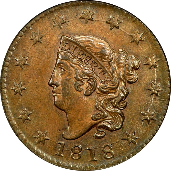 1818 Coronet Large Cent (1c) Photo 3