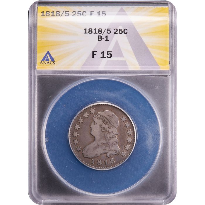 1818/5 Capped Bust Quarter (25c) Obverse Slab Image
