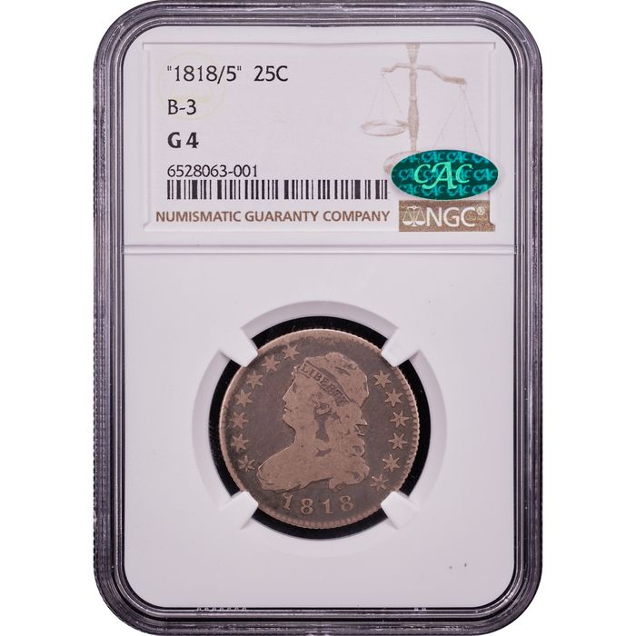 1818/5 Capped Bust Quarter (25c) Obverse Slab Image