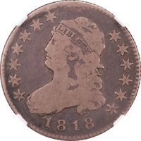 1818/5 Capped Bust Quarter (25c) Obverse Image