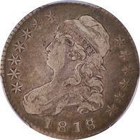 1818/7 Capped Bust Half Dollar (50c) Large 8 Obverse Image