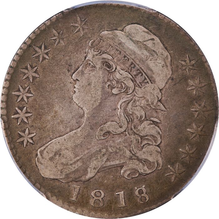 1818/7 Capped Bust Half Dollar (50c) Large 8 Obverse Image