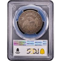 1818/7 Capped Bust Half Dollar (50c) Large 8 Reverse Slab Image