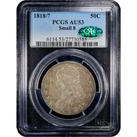 1818/7 Capped Bust Half Dollar (50c) Small 8 Obverse Image
