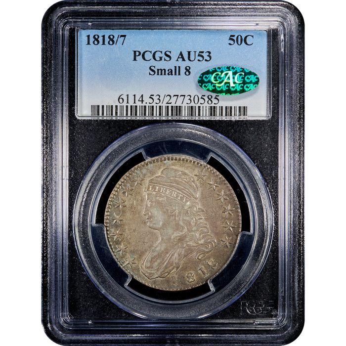 1818/7 Capped Bust Half Dollar (50c) Small 8 Obverse Image