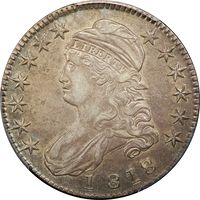 1818/7 Capped Bust Half Dollar (50c) Small 8 Photo 3