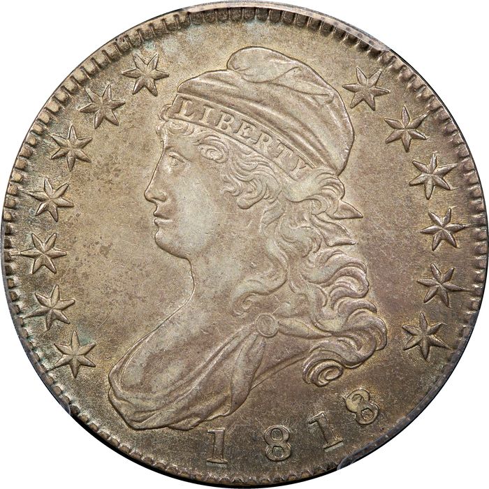 1818/7 Capped Bust Half Dollar (50c) Small 8 Photo 3