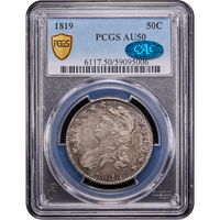 1819 Capped Bust Half Dollar (50c) Obverse Slab Image
