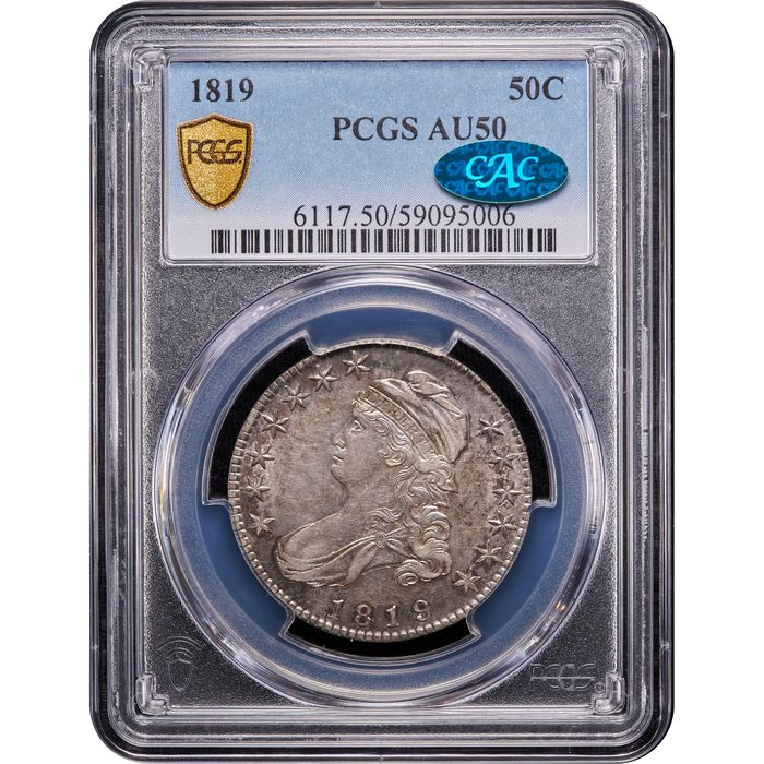 1819 Capped Bust Half Dollar (50c) Obverse Slab Image