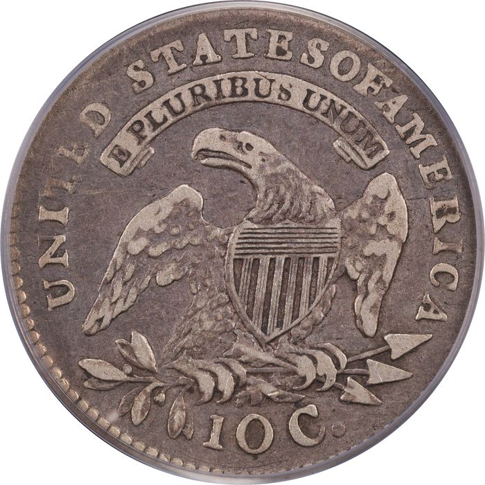 1820 Capped Bust Dime (10c) STATESOF Reverse Image