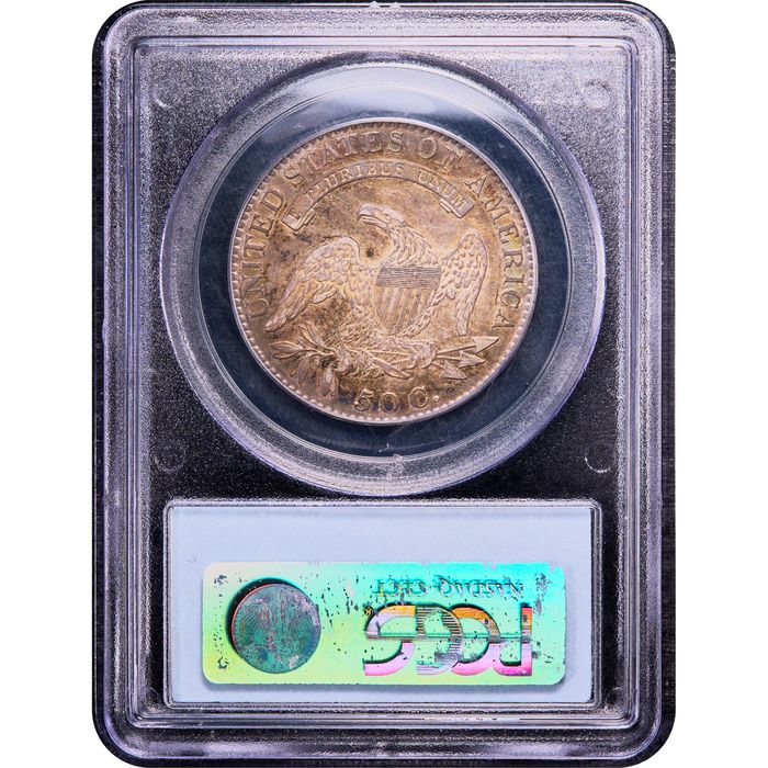 1820 Capped Bust Half Dollar (50c) O-105 Sq 2 Lg Date Knob 2 Reverse Image