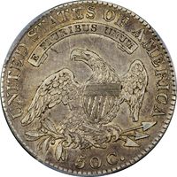 1820 Capped Bust Half Dollar (50c) Sq. 1, Lg. Date, Knob 2 Photo 4