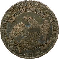 1820 Capped Bust Half Dollar (50c) Sq. 2, Lg Date, No Knob Photo 4