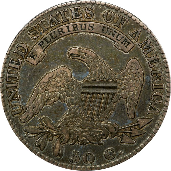 1820 Capped Bust Half Dollar (50c) Sq. 2, Lg Date, No Knob Photo 4