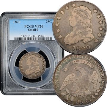 1820 Capped Bust Quarter (25c) Small 0 Composite Image