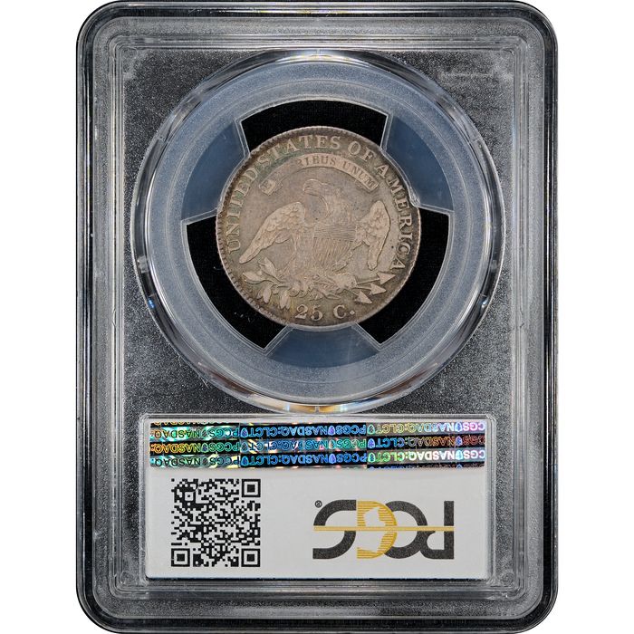 1820 Capped Bust Quarter (25c) Small 0 Reverse Slab Image