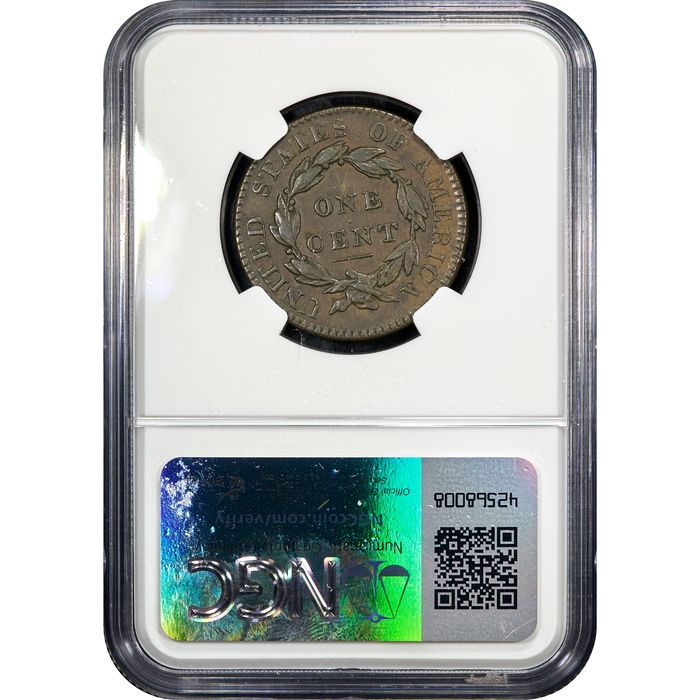 1820/19 Coronet Large Cent (1c) Reverse Image