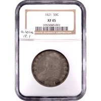 1821 Capped Bust Half Dollar (50c) O-101a Obverse Slab Image
