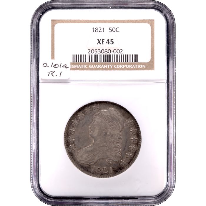 1821 Capped Bust Half Dollar (50c) O-101a Obverse Slab Image