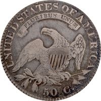 1821 Capped Bust Half Dollar (50c) O-105a Reverse Image