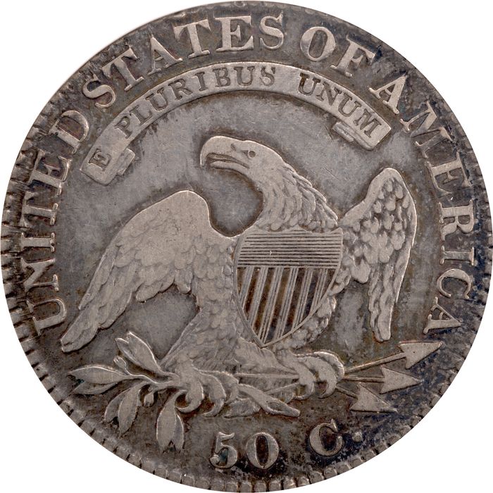 1821 Capped Bust Half Dollar (50c) O-105a Reverse Image