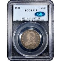 1821 Capped Bust Quarter (25c) Obverse Slab Image