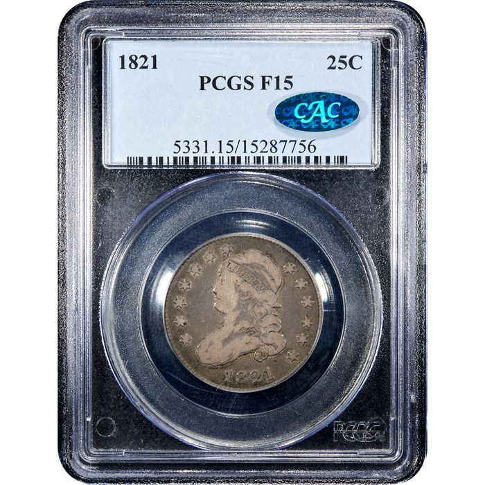 1821 Capped Bust Quarter (25c) Obverse Slab Image