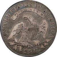 1821 Capped Bust Quarter (25c) Reverse Image