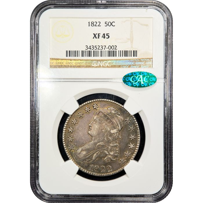 1822 Capped Bust Half Dollar (50c) Obverse Slab Image