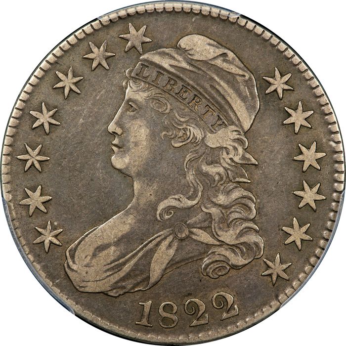 1822 Capped Bust Half Dollar (50c) Overton 108a Photo 3
