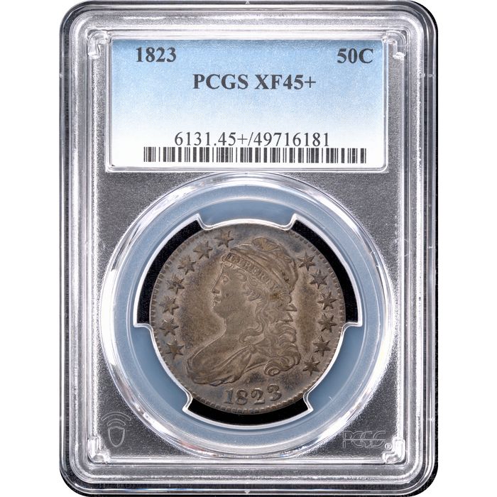 1823 Capped Bust Half Dollar (50c) Obverse Slab Image