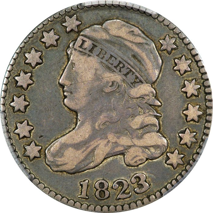 1823/2 Capped Bust Dime (10c) Large Es Obverse Image
