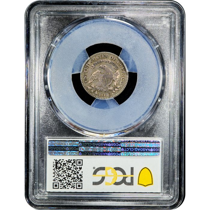 1823/2 Capped Bust Dime (10c) Large Es Reverse Slab Image