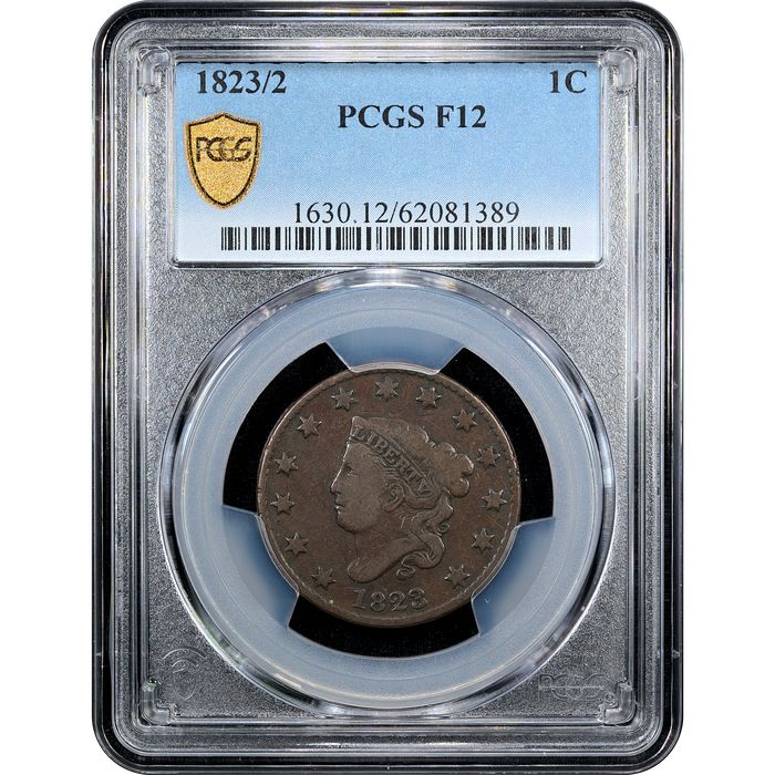 1823/2 Coronet Large Cent (1c) Obverse Slab Image