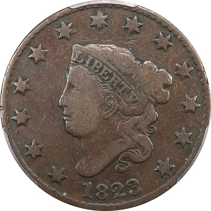 1823/2 Coronet Large Cent (1c) Obverse Image