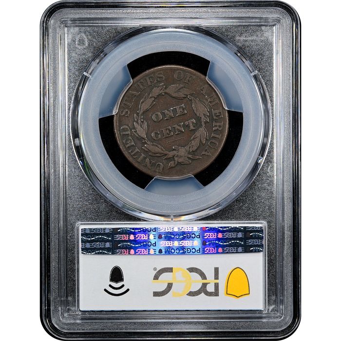 1823/2 Coronet Large Cent (1c) Reverse Slab Image