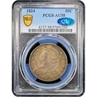 1824 Capped Bust Half Dollar (50c) Obverse Image