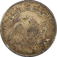 1824 Capped Bust Half Dollar (50c) Reverse Image