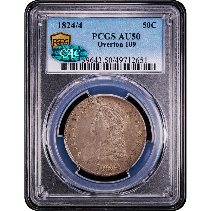 1824/4 Capped Bust Half Dollar (50c) O-109 Obverse Image