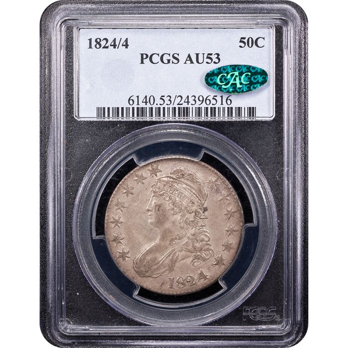 1824/4 Capped Bust Half Dollar (50c) Obverse Slab Image