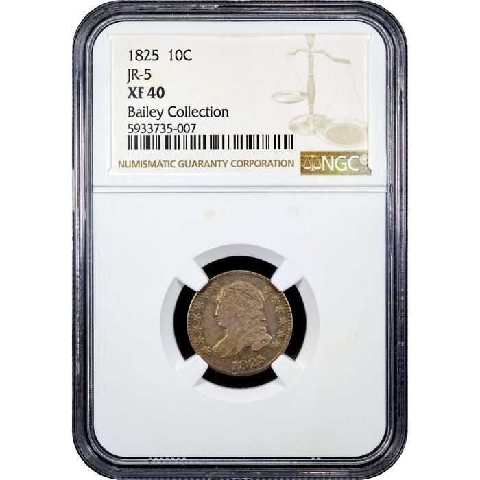 1825 Capped Bust Dime (10c) JR-5 Obverse Image